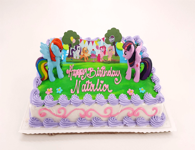 My Little Pony themed cake and Cupcakes