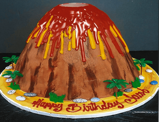 Exploding Volcano Birthday Cake - Lou Lou Girls